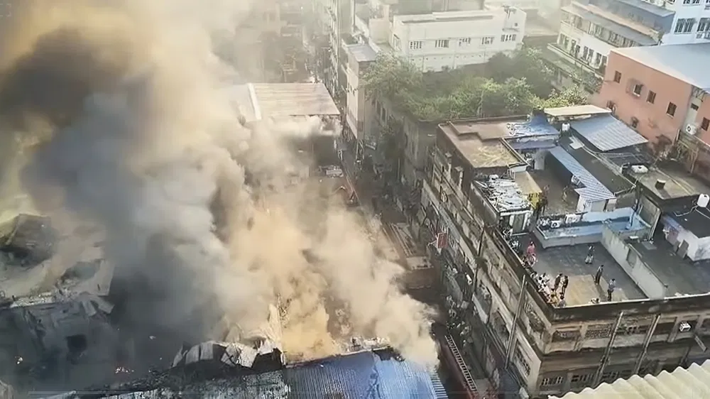 Kolkata Ezra Street blaze: Around 300 shops destroyed, 20 fire tenders rushed to the spot.